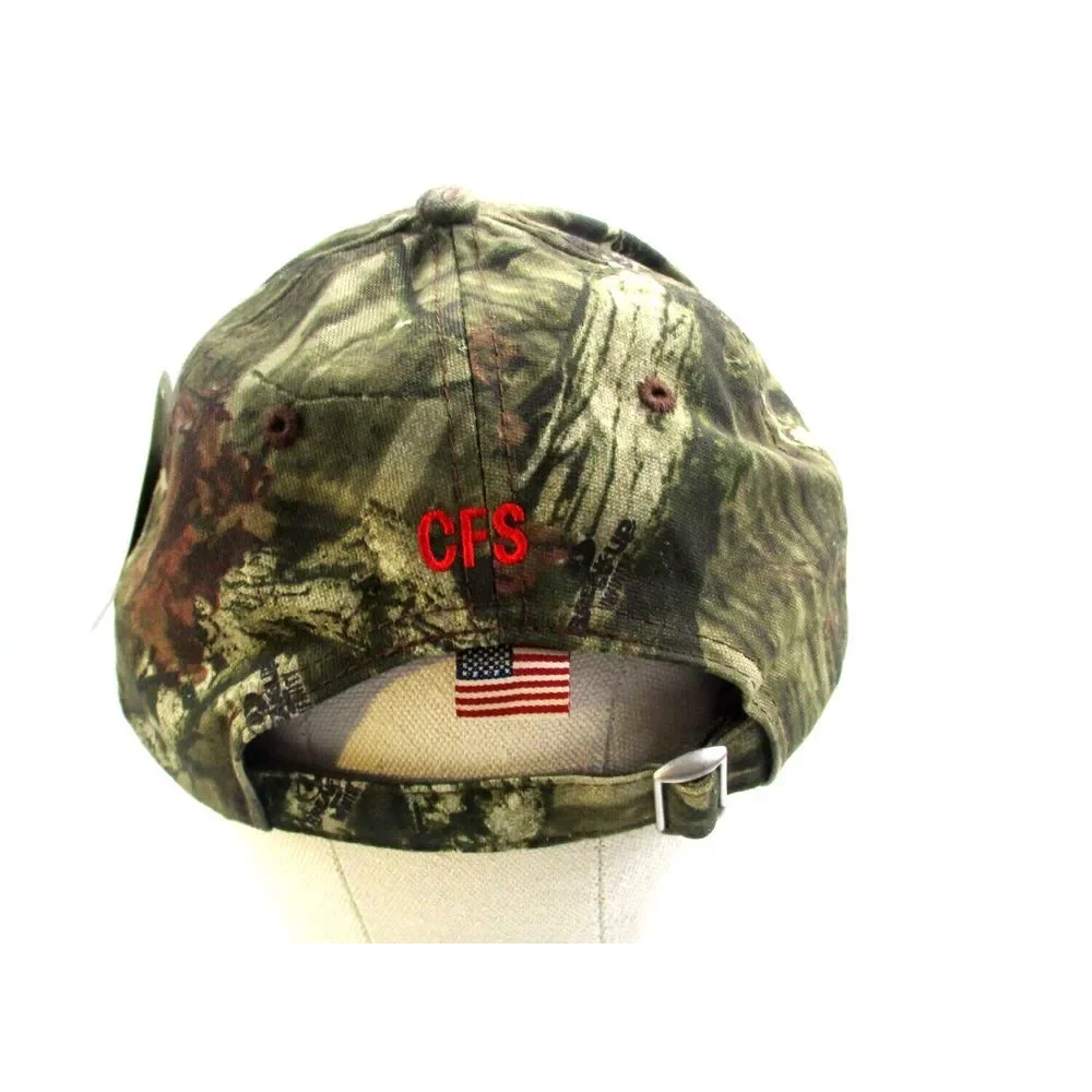 Mossy Oak Break-up Camo CFS American Flag Strapback Trucker Hat‎ Cap New w/tag